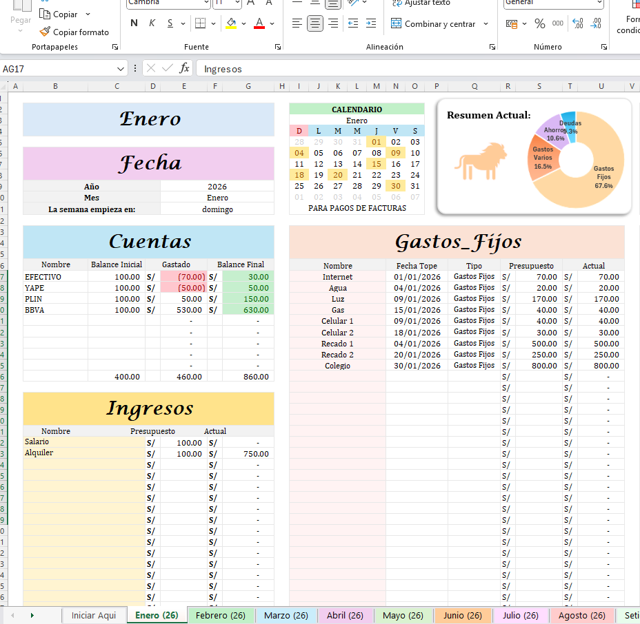 Control de Finanzas Personales Avanzado