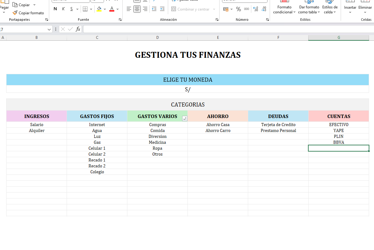 Control de Finanzas Personales Avanzado