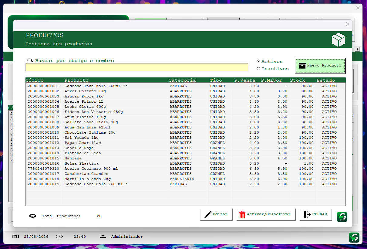 Punto de Venta e Inventario GexVenta - Free