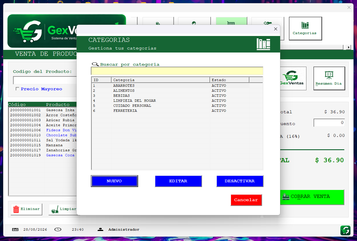 Punto de Venta e Inventario GexVenta - Free