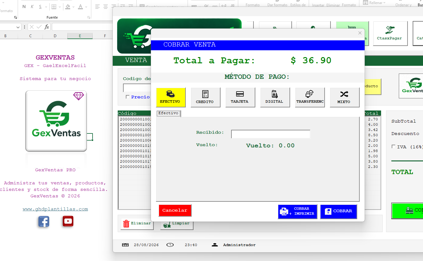 Punto de Venta e Inventario GexVenta - Free