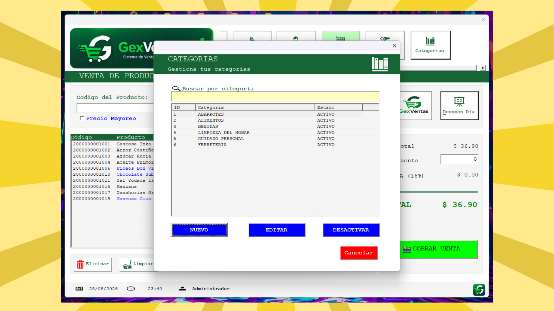 Punto de Venta e Inventario GexVenta PRO